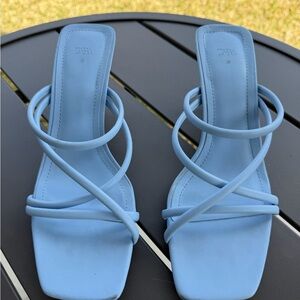 Zara Women's Light Blue Crisscross Sandals